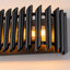 Éclairage pour meuble-lavabo moderne à 3 lumières noir et laiton 23,6 po avec tubes en métal en angle, applique murale horizontale ou verticale, base E26, homologué UL pour salle de bain chambre à coucher salon