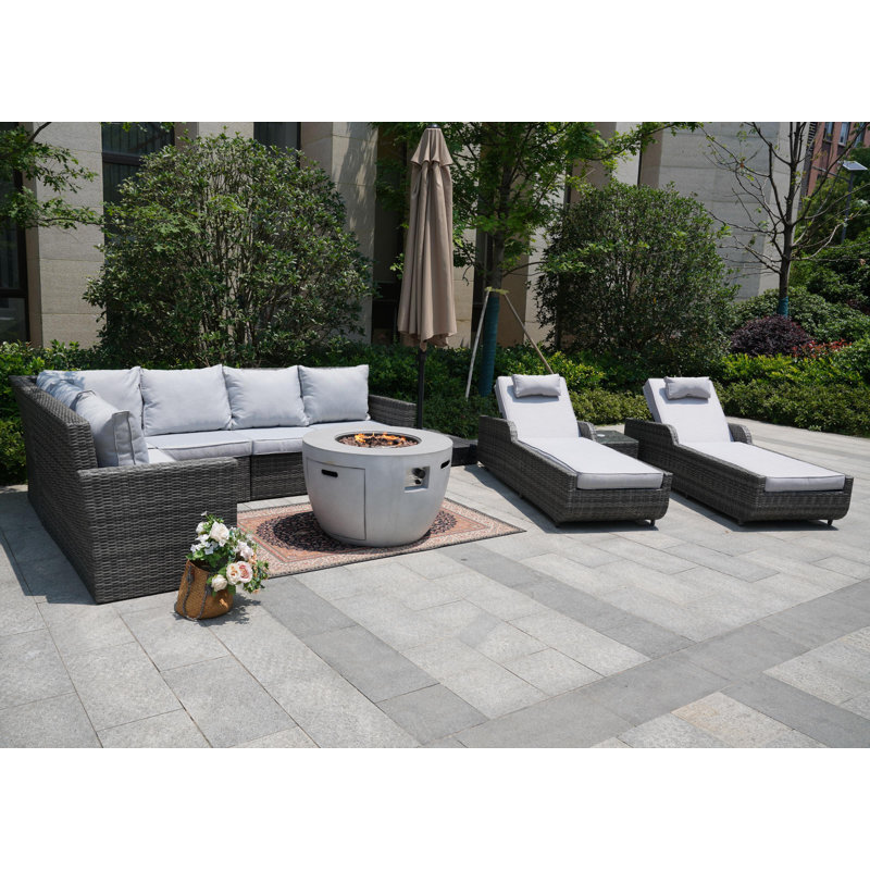 8 - Person Patio Conversation Set with Cushions