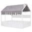Lit de maison fantaisiste en bois Montessori, style rustique avec rangement, pour la famille