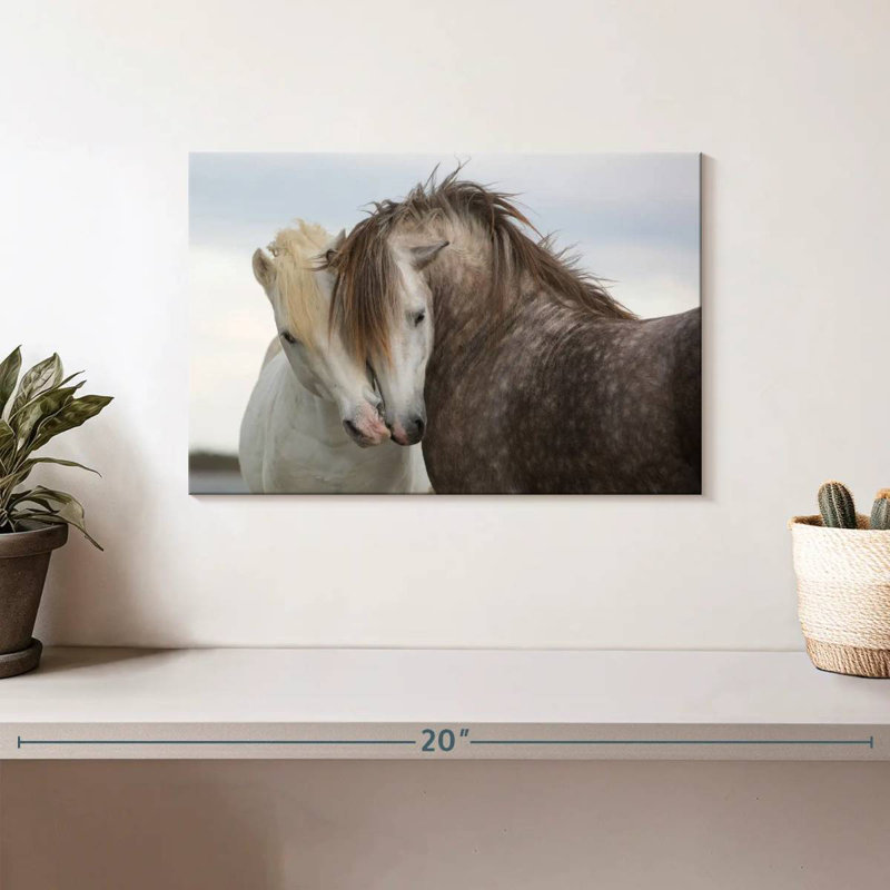 Hardie Nuzzling Horses, 8" H x 12" W