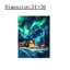 «Green Aurora Borealis», art mural 24 po x 36 po