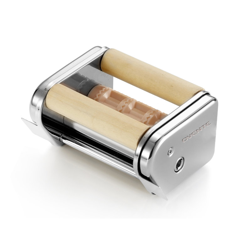 OVENTE Pasta Maker Machine Stainless Steel Attachment for PA515 Series, Compact Design, Easy to Use and Clean Perfect for Fresh Homemade Italian Raviolis, Silver ACPPA7000S