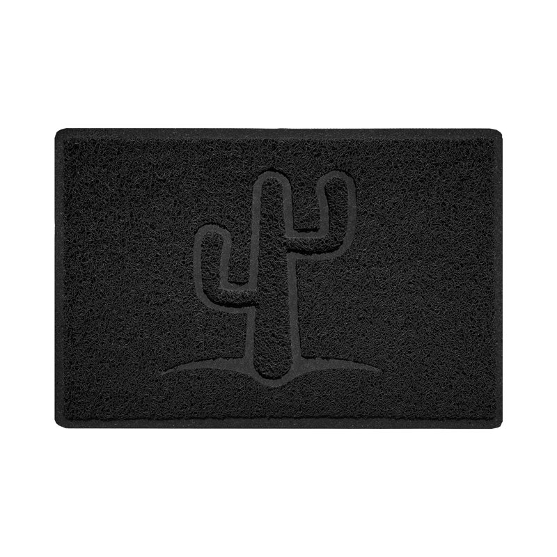Non-Slip No Pattern Doormat, Black, 40cm W x 60cm L