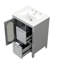 Meuble-lavabo à 2 tiroirs avec tablette en céramique