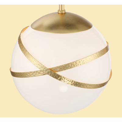 Luminaire suspendu sphère 1 lumière Porphyrion