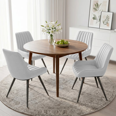 Modern Dining Chairs, 21.6"L*18.5"W*32.8"H, Tech Fabric Upholstery with Stylish Design, Sofa-Level Cushioning, Pet-Friendly, Durable Scratch Resistant, for Kitchen, Dining Room or Home Office