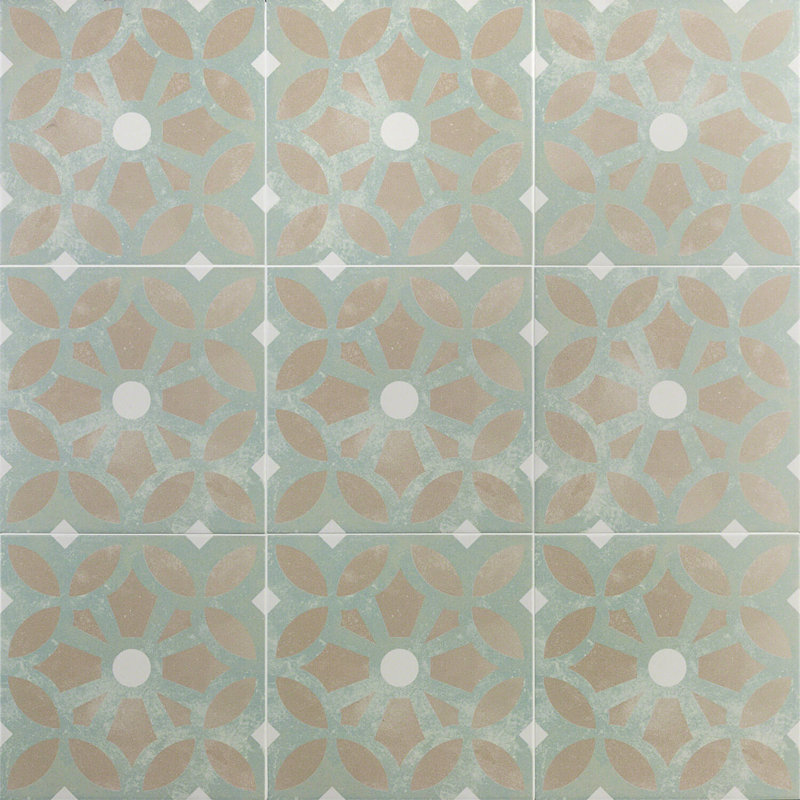 Carreau de porcelaine 9 po x 9 po Anabella Prado