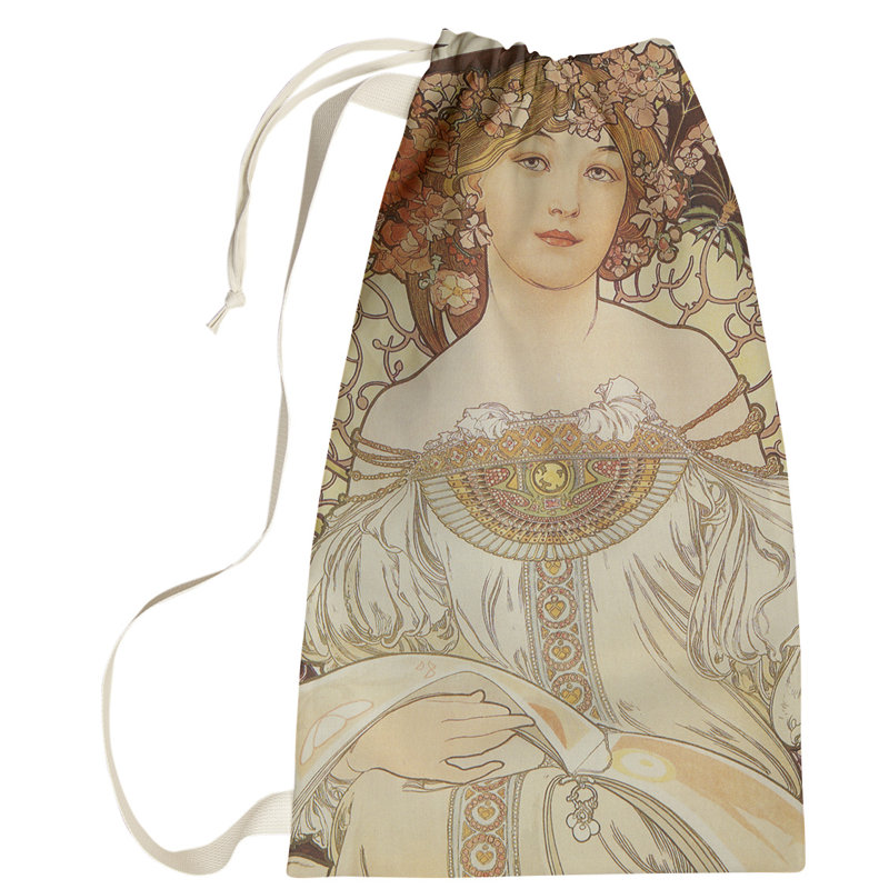 Sac à linge à lit bougon Magdaleno, Grand (H 76,5 po x l 29,5 po x P 1,5 po), Brun