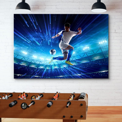 Sport " Neon Light Soccer Ball Player Kicking Ball "
