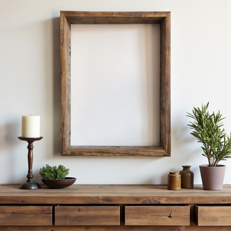 24" x 36" Grey p-Oxybis(benzenesulfonyl hydrazide) Solid Wood Hanging or Tabletop Picture Frame