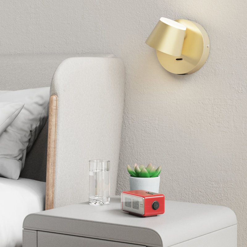 Vincentia LED Armed Sconce, Champagne Gold