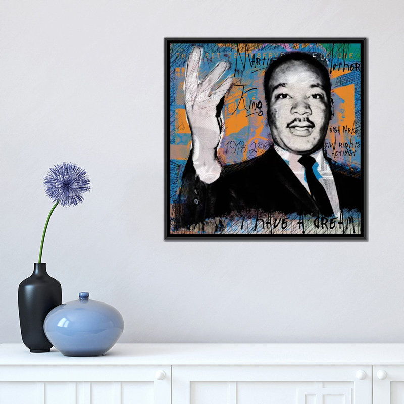 «I Have A Dream», affiche vintage sur toile tendue, H 12 po x l 12 po x P 0,75 po, Toile tendue, Pas de tapis
