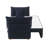 Blue Velvet Sectional With Sleeper Feature And Practical Storage Options Relaxed Look Functionality