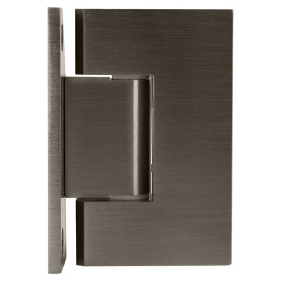  Charnière de porte de douche murale Designer Series avec plaque arrière pleine étain brossé