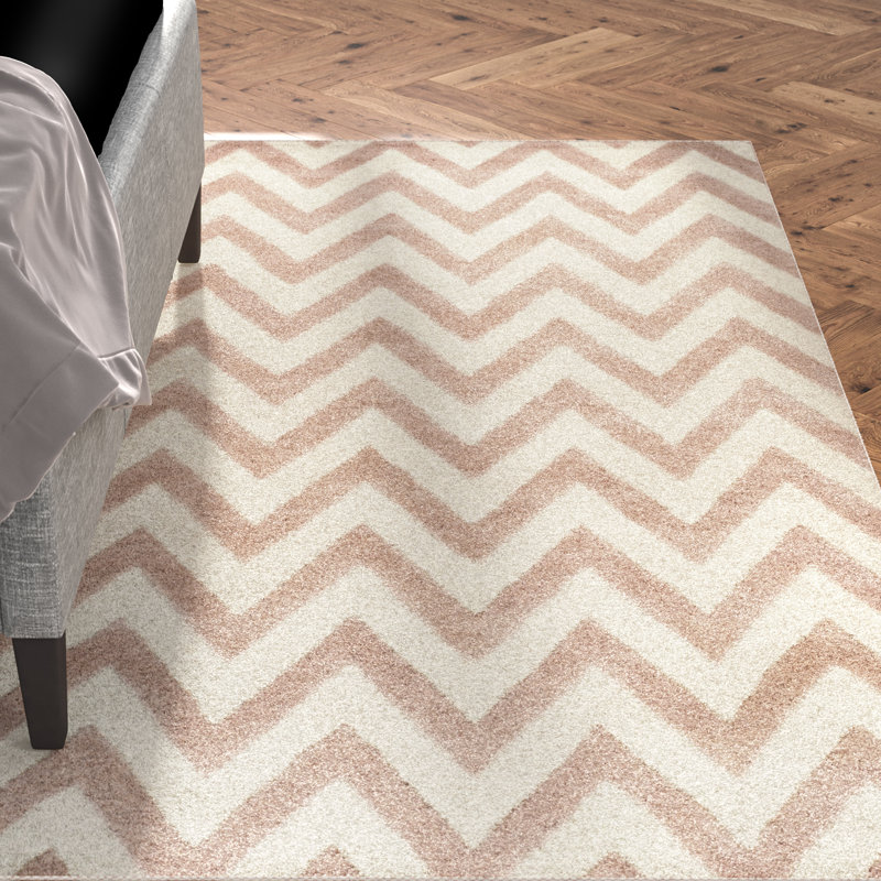 Nero Chevron Wool Hand Woven Area Rug, Rectangle 183 x 274 cm