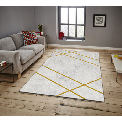 Luxurious Area Carpet (5.2 x 7.5 ft), 100% Polyester, 740 g/m² | Soft Velvet Fabric with Non-Slip Felt Dot Underside, Laminated Sponge for Comfort | Easy to Clean, Machine Washable at 86°F | Ideal for Living Room & Bedroom Decor