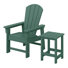 Chaise Adirondack d'extérieur en poly Laguna pour enfants avec table d'appoint