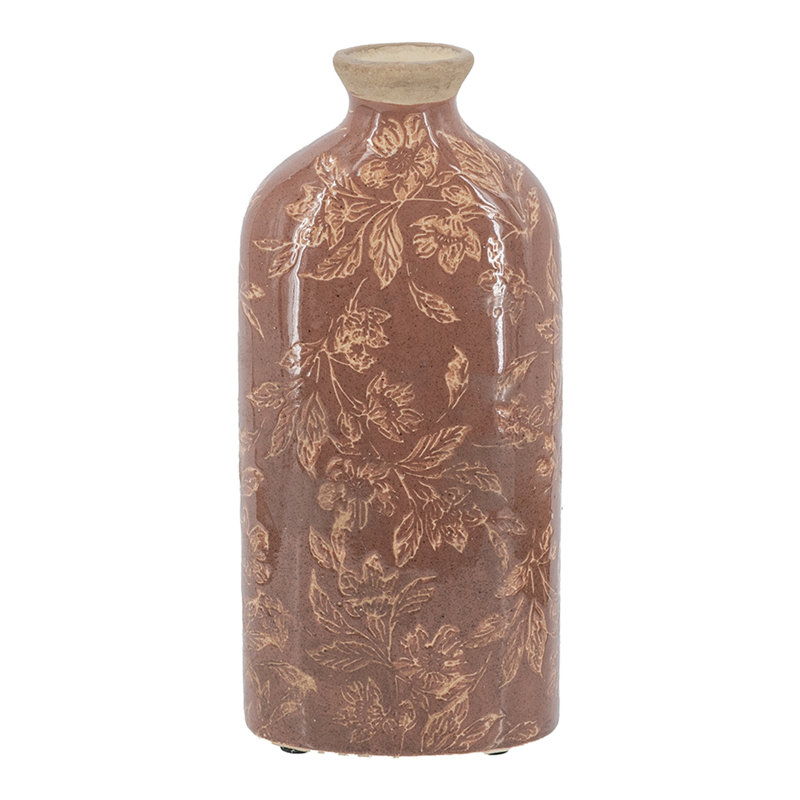 Vase d'appoint en céramique rouge