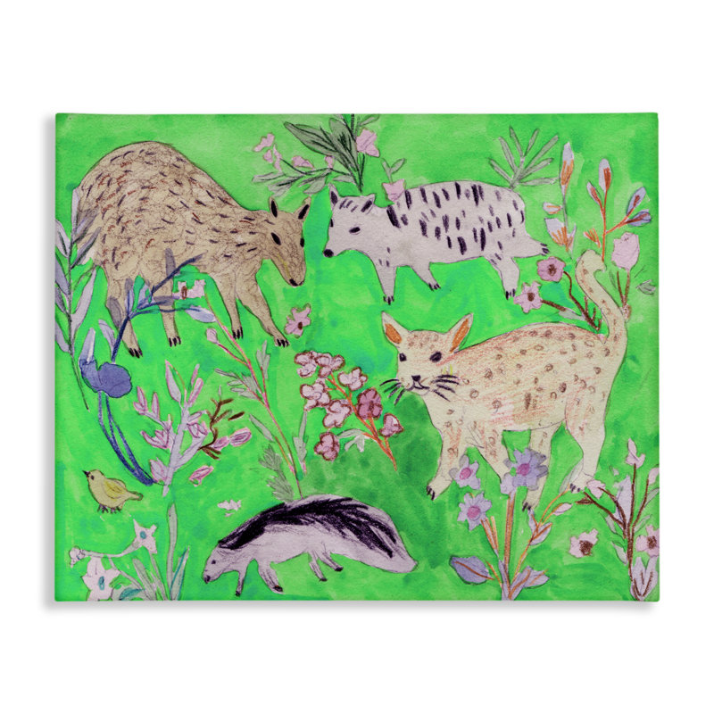 «Quirky Meadow Wildlife» par Melissa Wang, H 16 po x l 20 po
