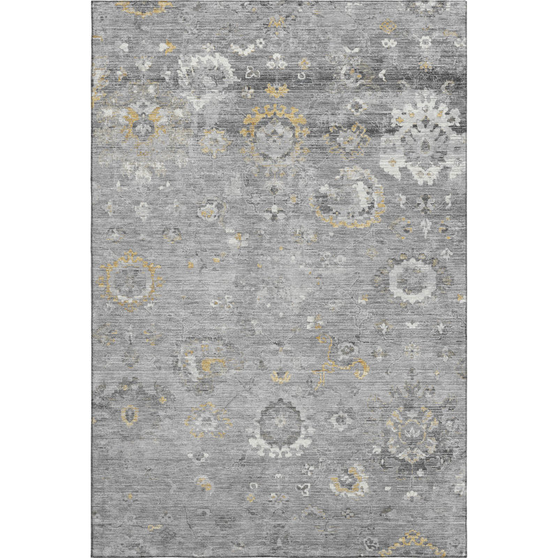 Premium Machine Washable Sykora AMF1371 Formal Rug, Rectangle 9' x 12'