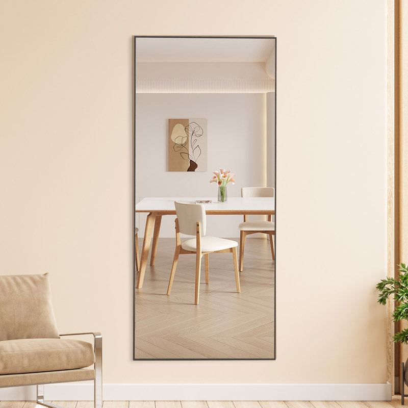 Campeaux Rectangular Plane Mirror, Bronze, 65'' x 22.8''