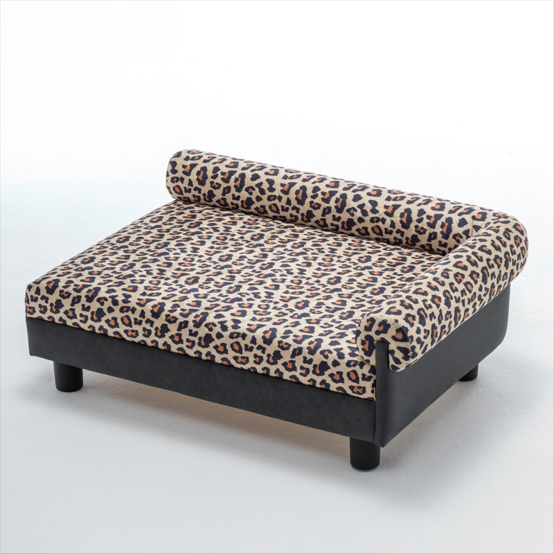 Lit pour chien Malcolm Elegant Rectangle, Leopard