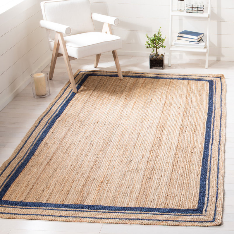Gassaway Natural Fiber Hand Woven Jute Rug, Rectangle 8' x 10'