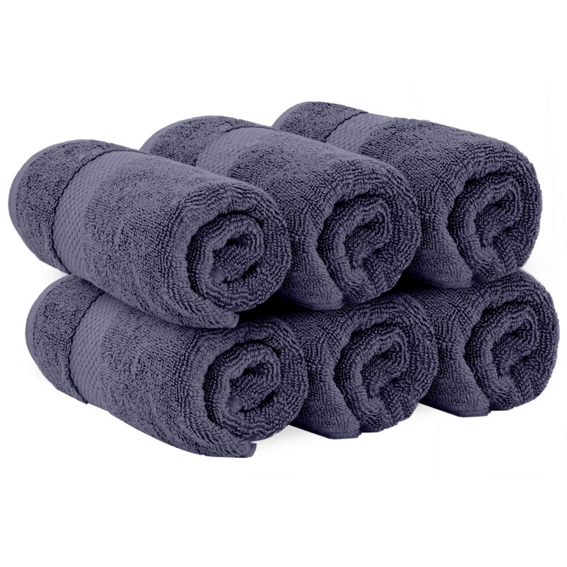 Débarbouillette 100% coton Alderic, Bleu marine