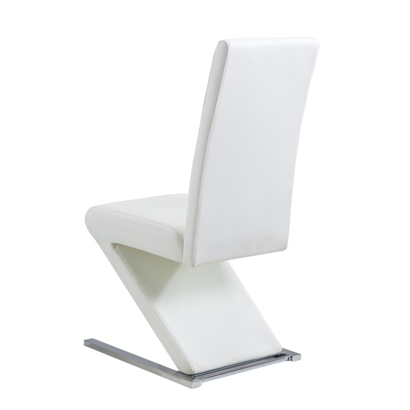 Chaise rembourrée Willaurie, Blanc