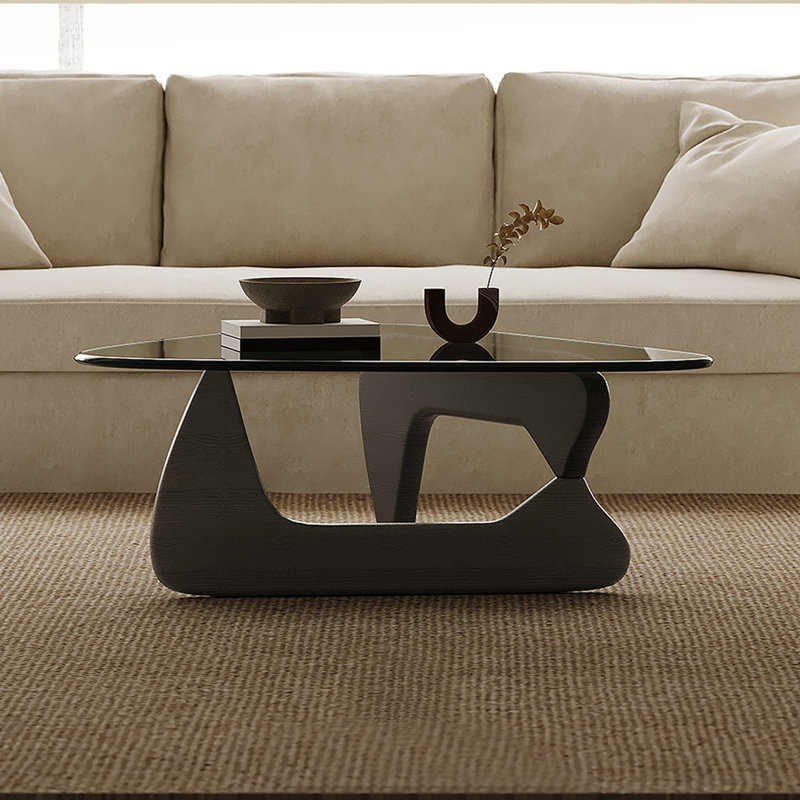 Table basse en verre trempé, H 15,75 po x L 50 po x l 36 po
