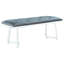 Banc capitonné gris foncé et chrome
