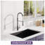 Évier de cuisine encastrable noir 27 po x 18 po avec robinet et accessoires
