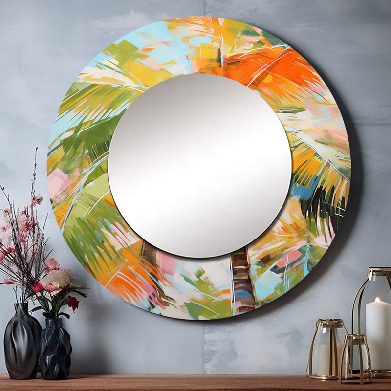 Sereta Palm Trees Palm VII - grand miroir mural Palms, 29 po x 29 po