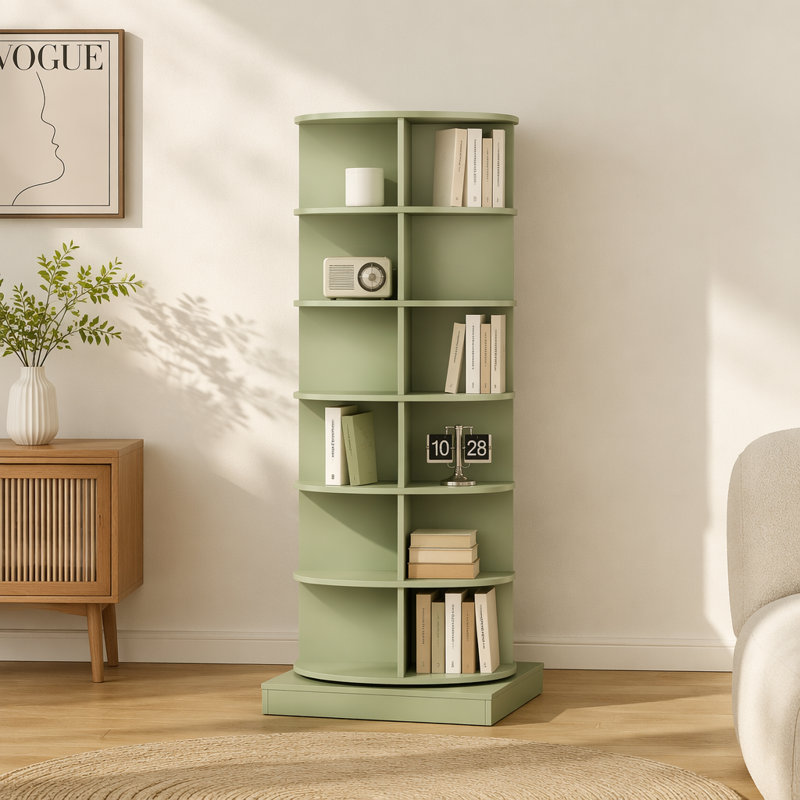 Armoire à chaussures 360 rotative 360 couches 6 couches, 35.45"H x  55.18"W x  13.78"D, Green