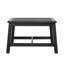 Ensemble de canapé 2 pièces avec causeuse d'extérieur et table basse - structure en bois d'acacia avec textilène noir, coussins blancs hydrofuges (finition gris foncé) pour patio / cour arrière / terrasse-133709512