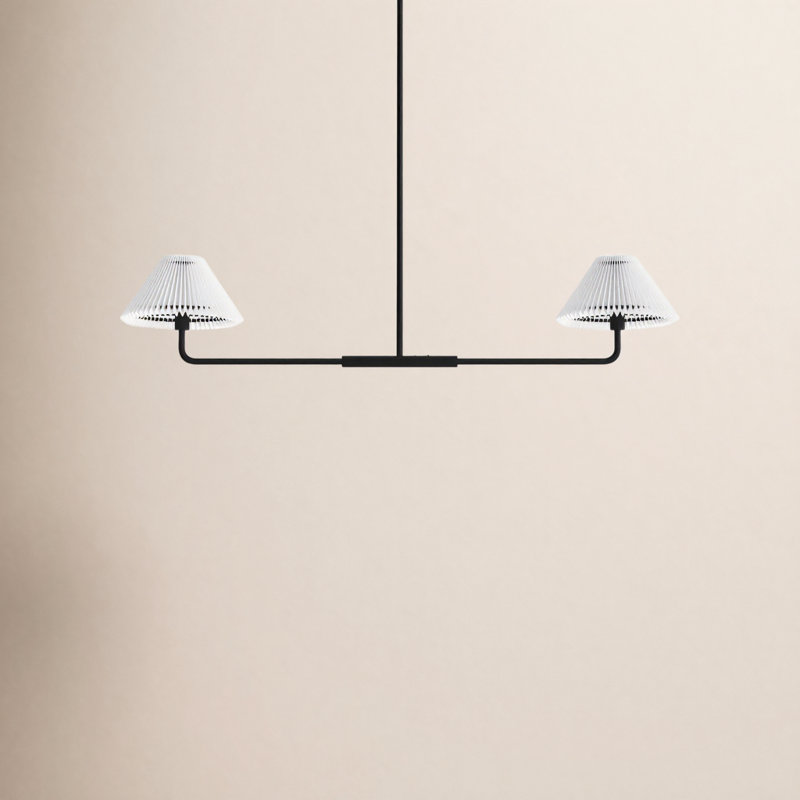 Pearson 2-Light Chandelier, Noir mat