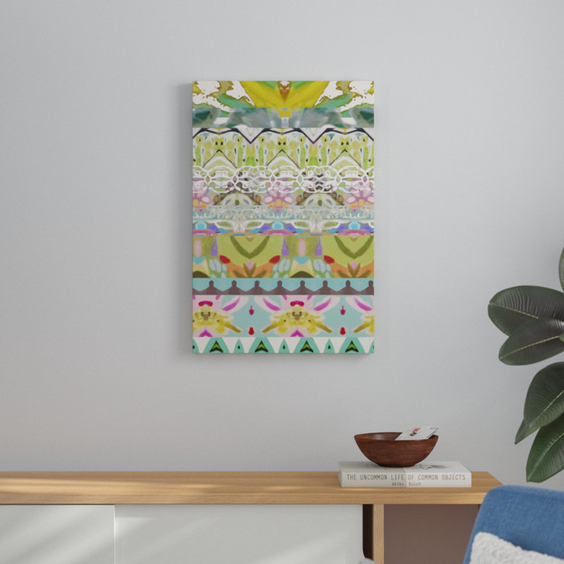 «Border Boho II», peinture sur toile, H 30 po x l 20 po