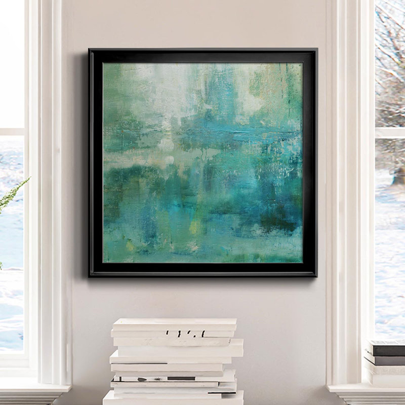 Monet Garden - Cadre photo, reproduction d'art sur toile, Noir, H 26,5 po x l 26,5 po x P 1,5 po