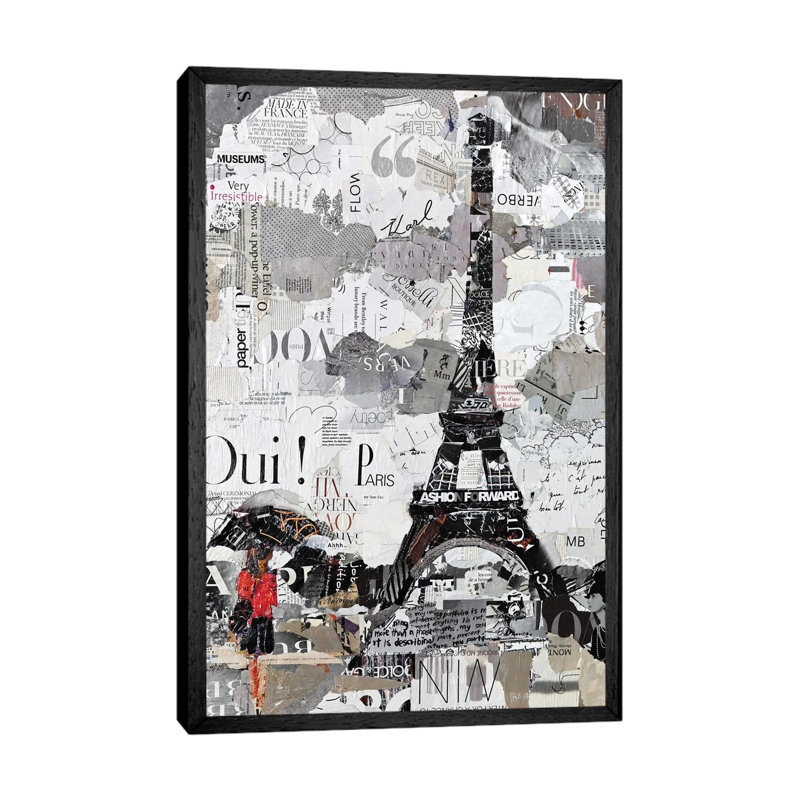 Qui Paris by Jamie Pavlich-Walker - Print on Canvas, Black Framed, 66.04cm H x 45.72cm W x 3.81cm D