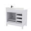 Meuble-lavabo simple 36 po avec plateau en quartz blanc Rooh-101808754-101808757