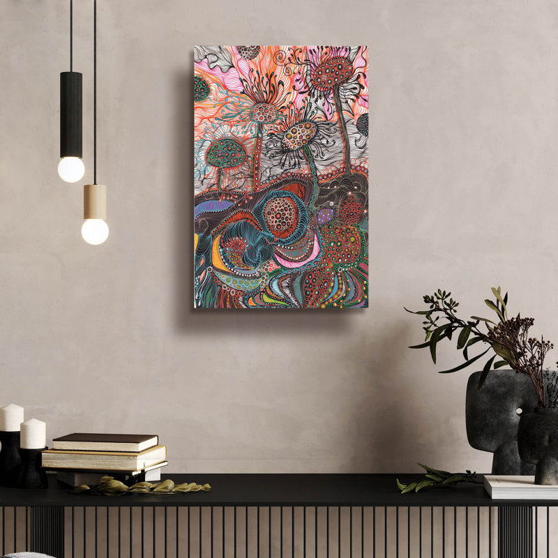 «Down Here» par Noemi Ibarz, art mural en verre acrylique, H 24 po x l 16 po x P 0,2 po
