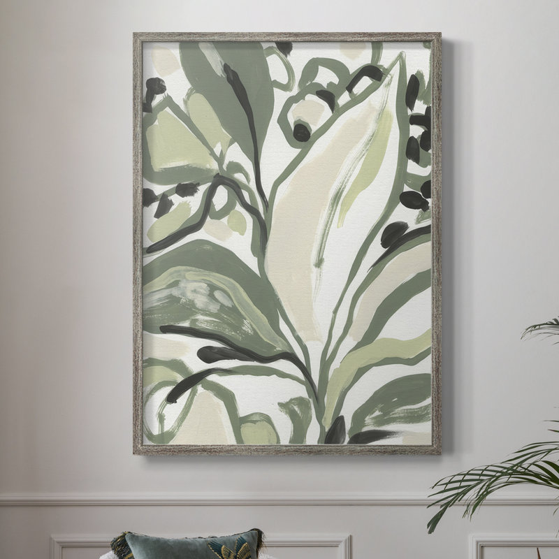 Foliage Rhyth II, reproduction encadrée - bois massif, H 30 po x l 24 po