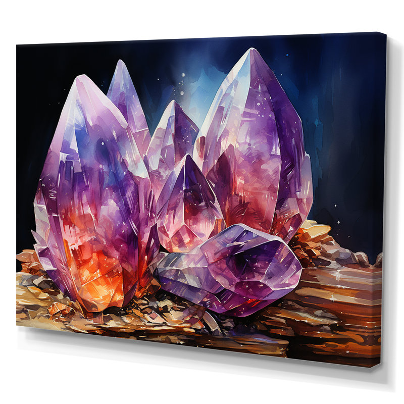 Spiritual Colorful Quartz Harmony sur impression sur toile, Toile tendue, H 30 po x l 40 po x P 1,5 po