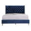 Lit double tapissier transitionnel bleu marine