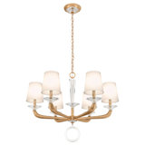 Emilea 6 - Light Glass Chandelier