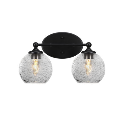 Aitkens Light Bath Bar Shown With 5.75" Smoke Bubble Glass