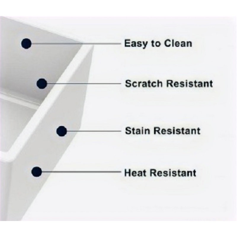 Évier de cuisine à tablier frontal avec accessoires L 33 po x l 18 po American Fireclay