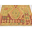 Tapis de zone en laine rouge/beige 2 pi 10 po x 4 pi à main one-of-kind noué la Elland