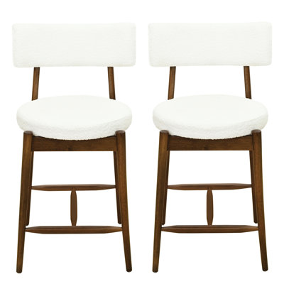Ensemble de 2 tabourets de comptoir Mid Century