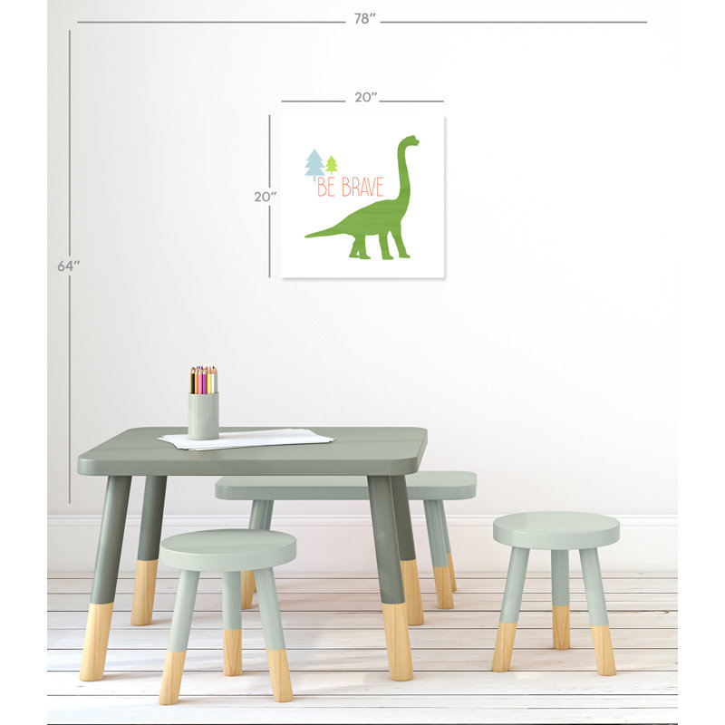 Dino Brave 1, impression sur papier, H 20 po x l 20 po x P 1 po